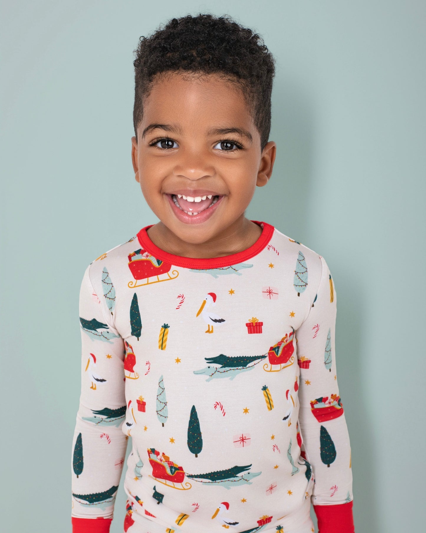 Cajun Christmas Bamboo Two-Piece Long Set