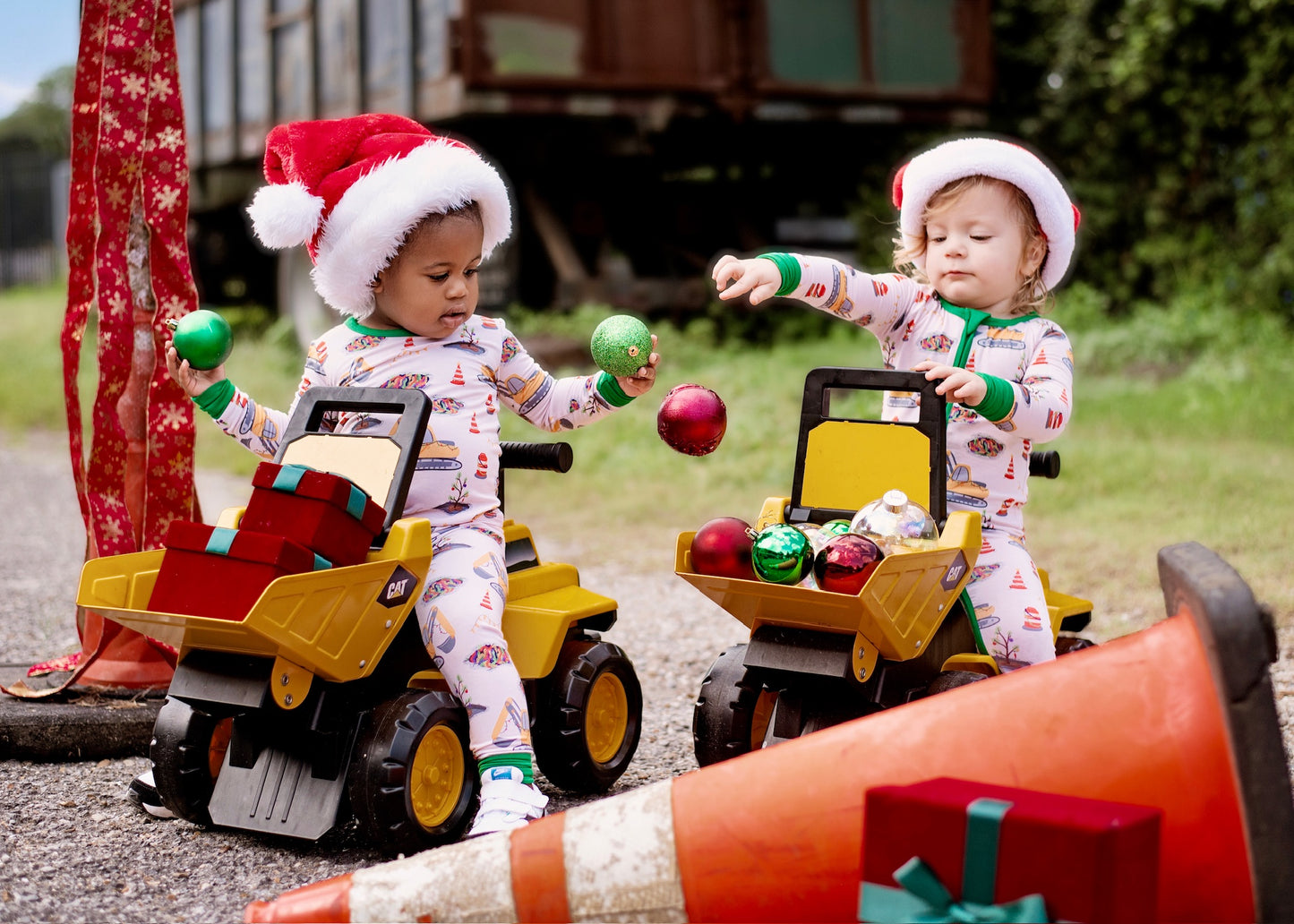 Pothole Christmas Bamboo Two-Piece Long Set