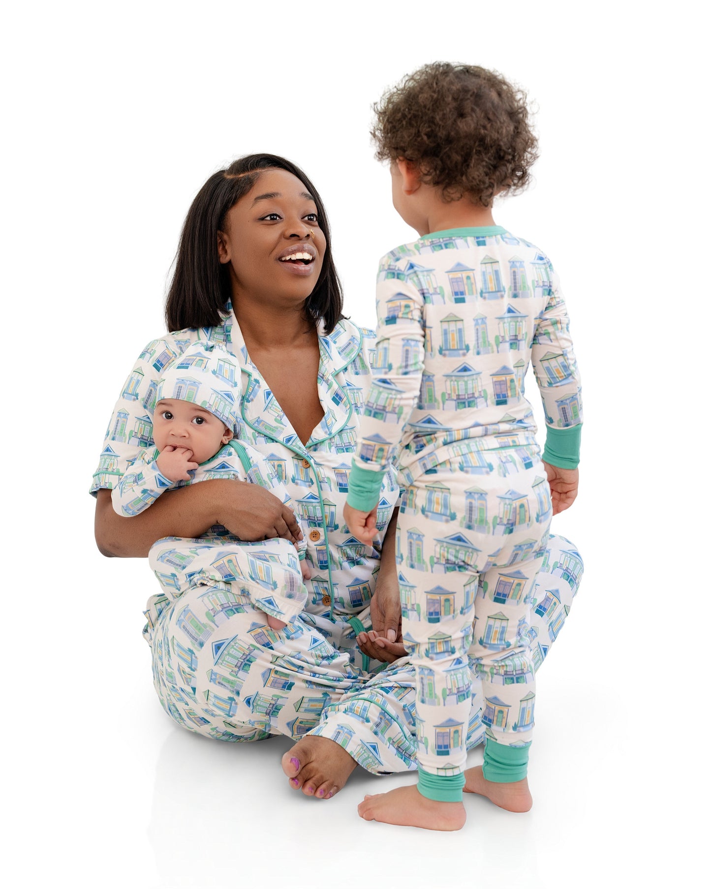Home Sweet Nola Green Sleepy Gown & Beanie Hat