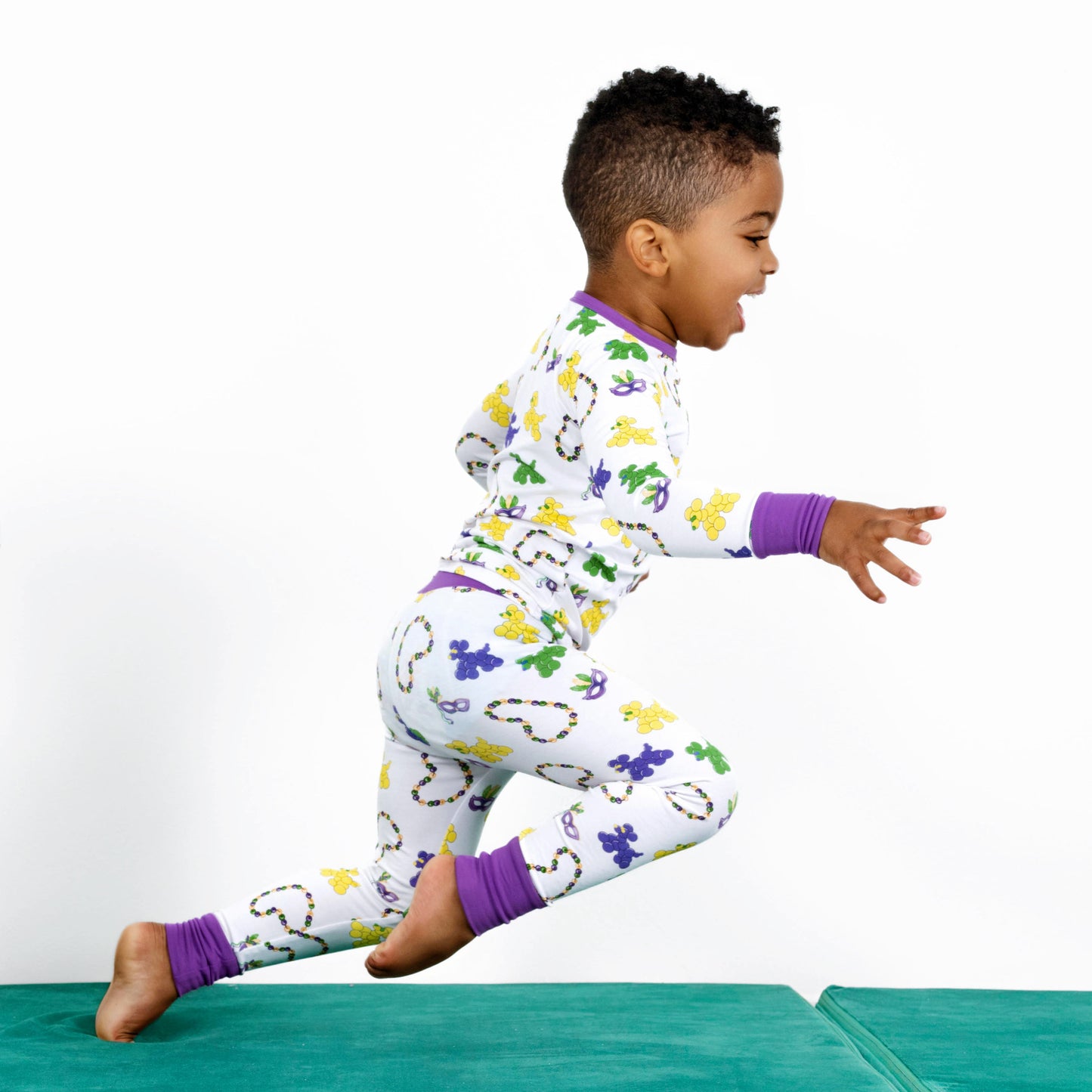 Mardi Gras Bead Dog Bamboo Two-Piece