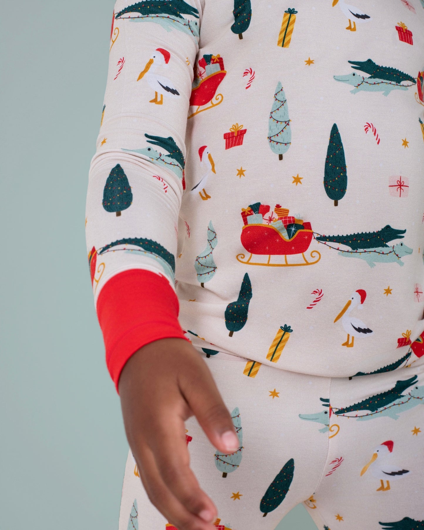 Cajun Christmas Bamboo Two-Piece Long Set