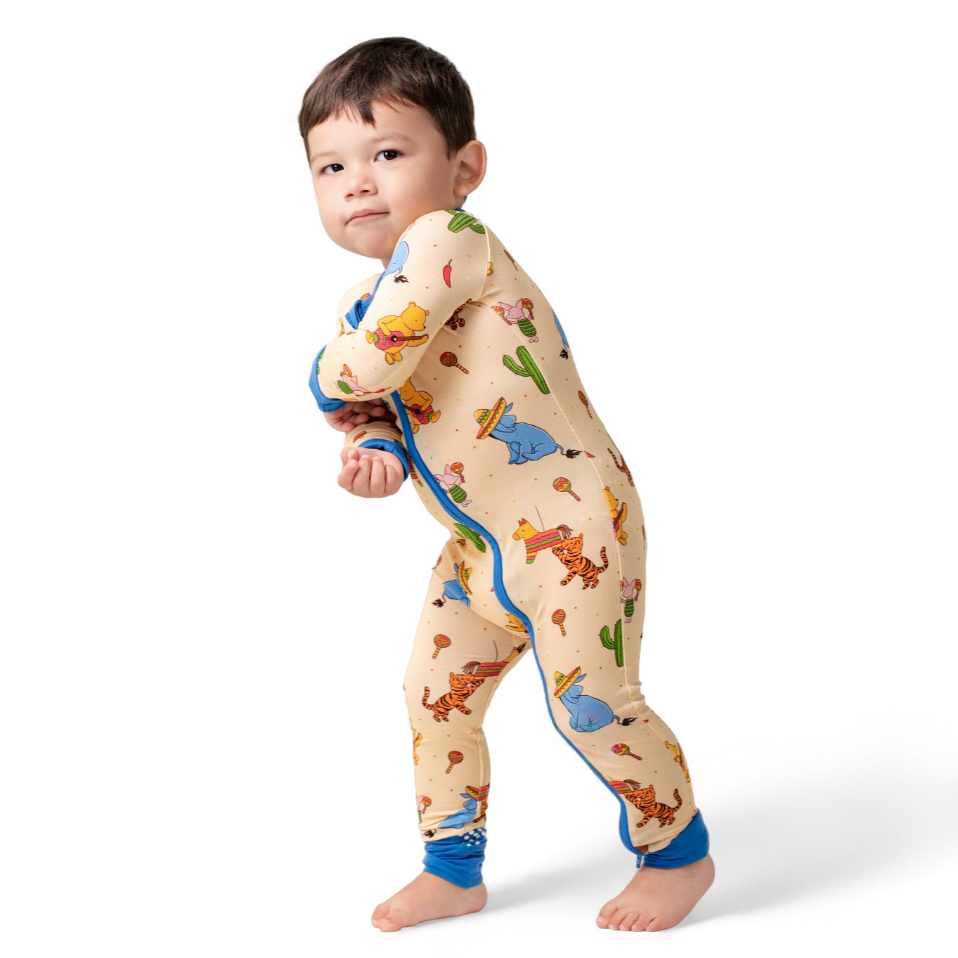 Pooh Bear Pinata Party Bamboo Zip-Up