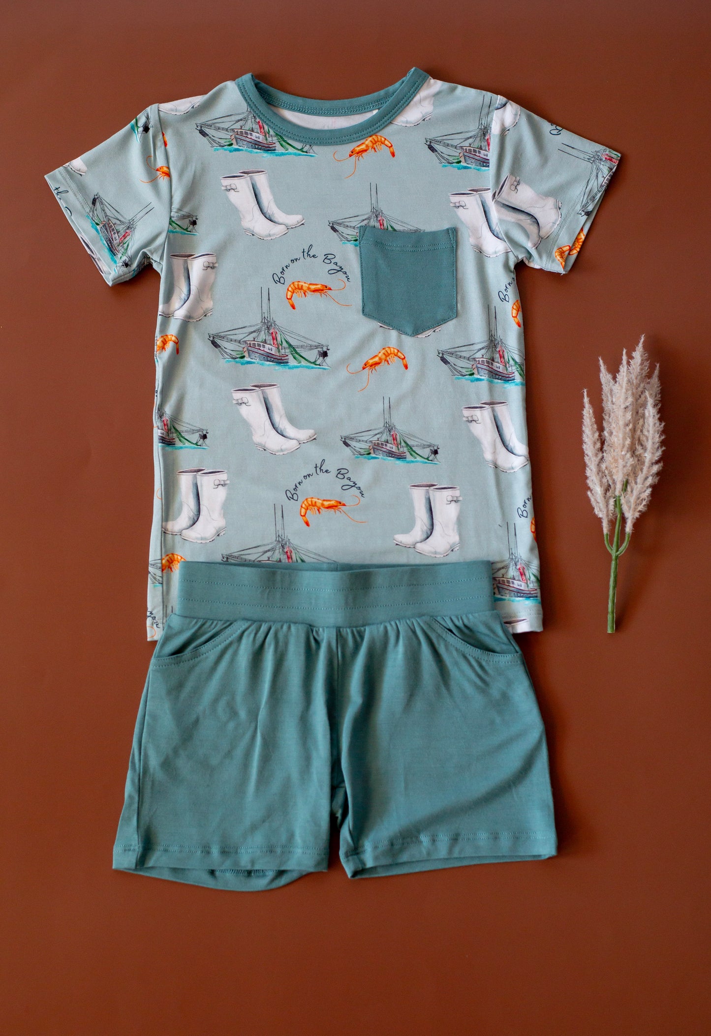 Born on the Bayou Pocket Shirt & Shorts