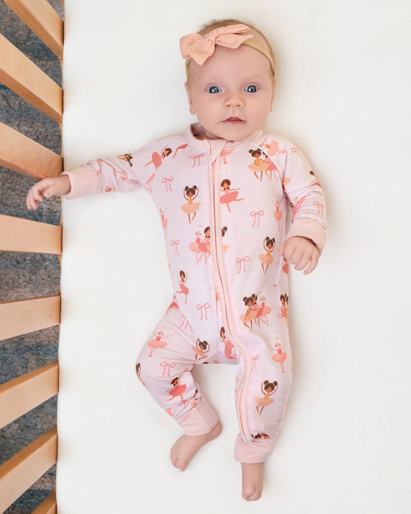Bows and Ballet Bamboo Zip-Up