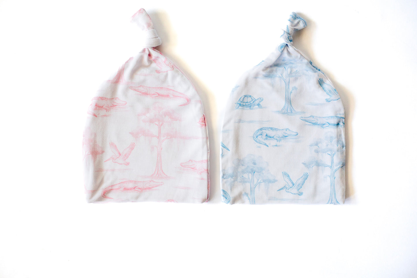 Pink Bayou Toile Sleepy Gown & Beanie Hat