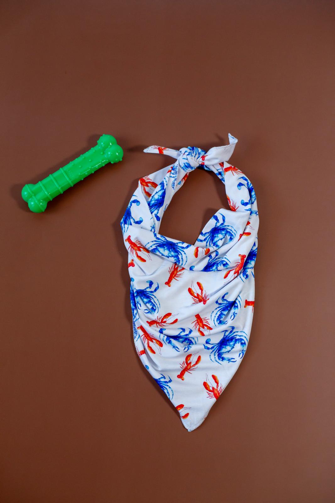 Crawfish and Crab Pet Bandana