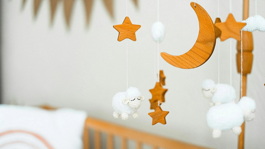 Wooden baby crib