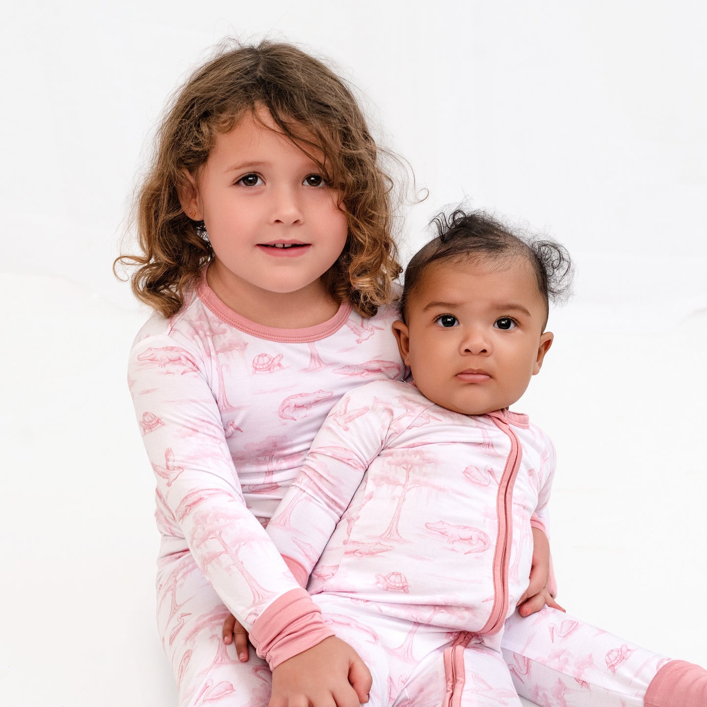 Pink Bayou Toile Two-Piece Long Set