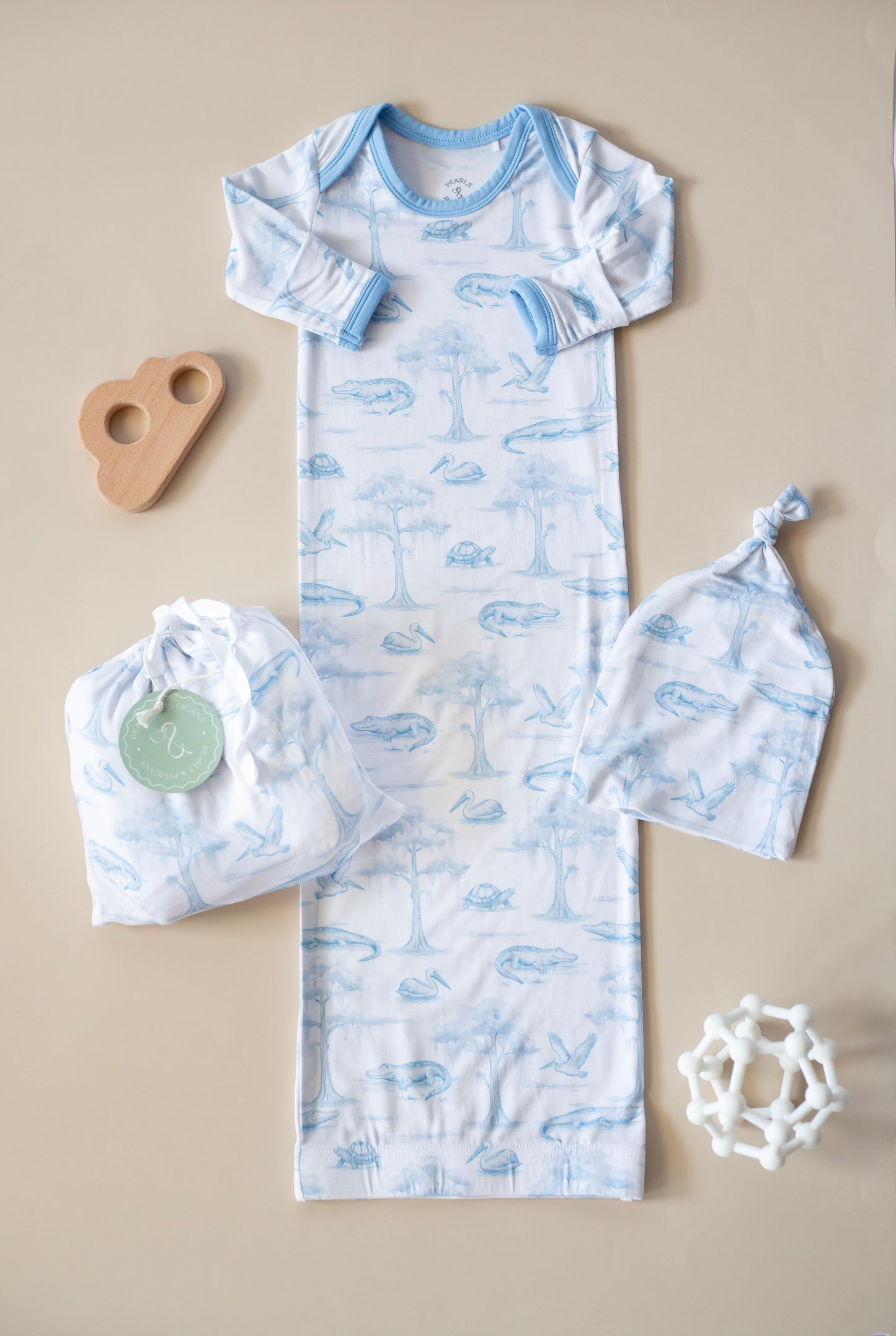 Blue Bayou Toile Swaddle