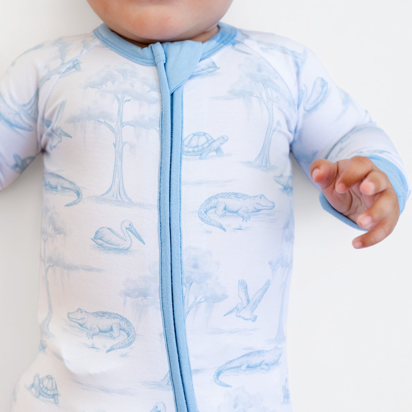 Blue Bayou Toile Zip-Up