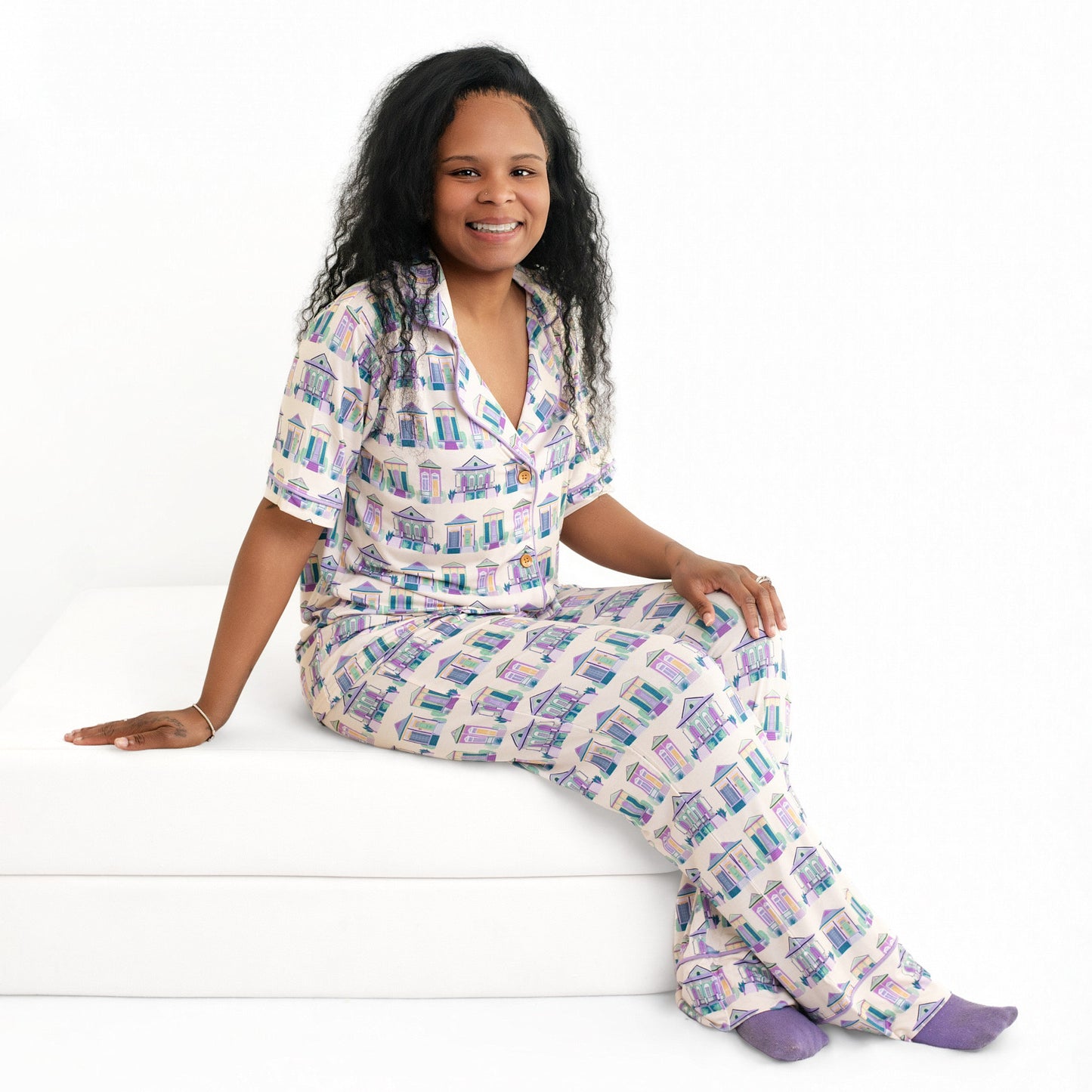 Home Sweet Nola Purple Women's Pajama Set