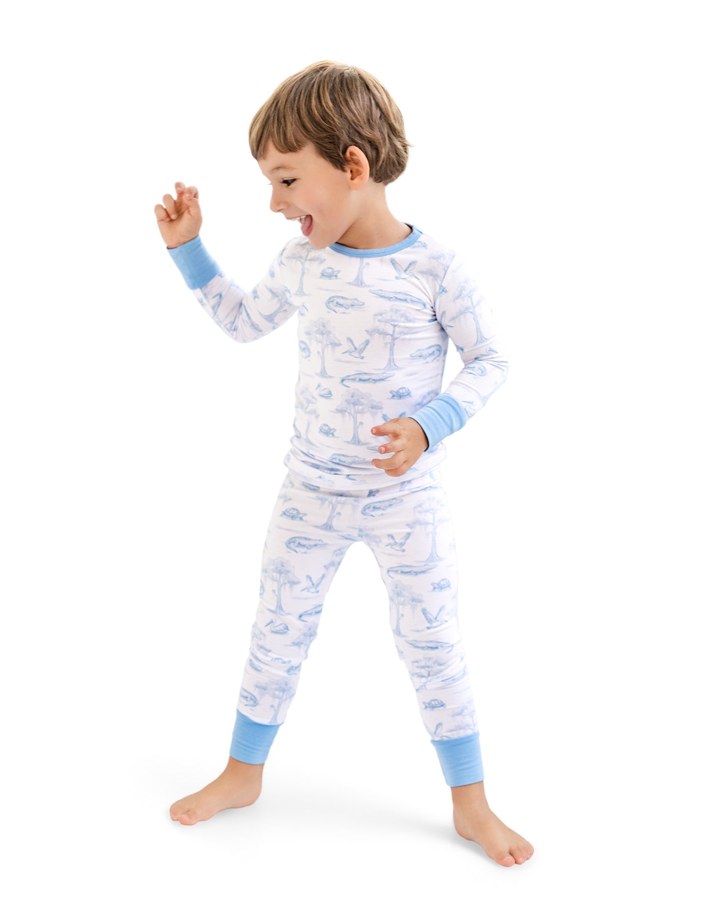Blue Bayou Toile Two-Piece Long Set