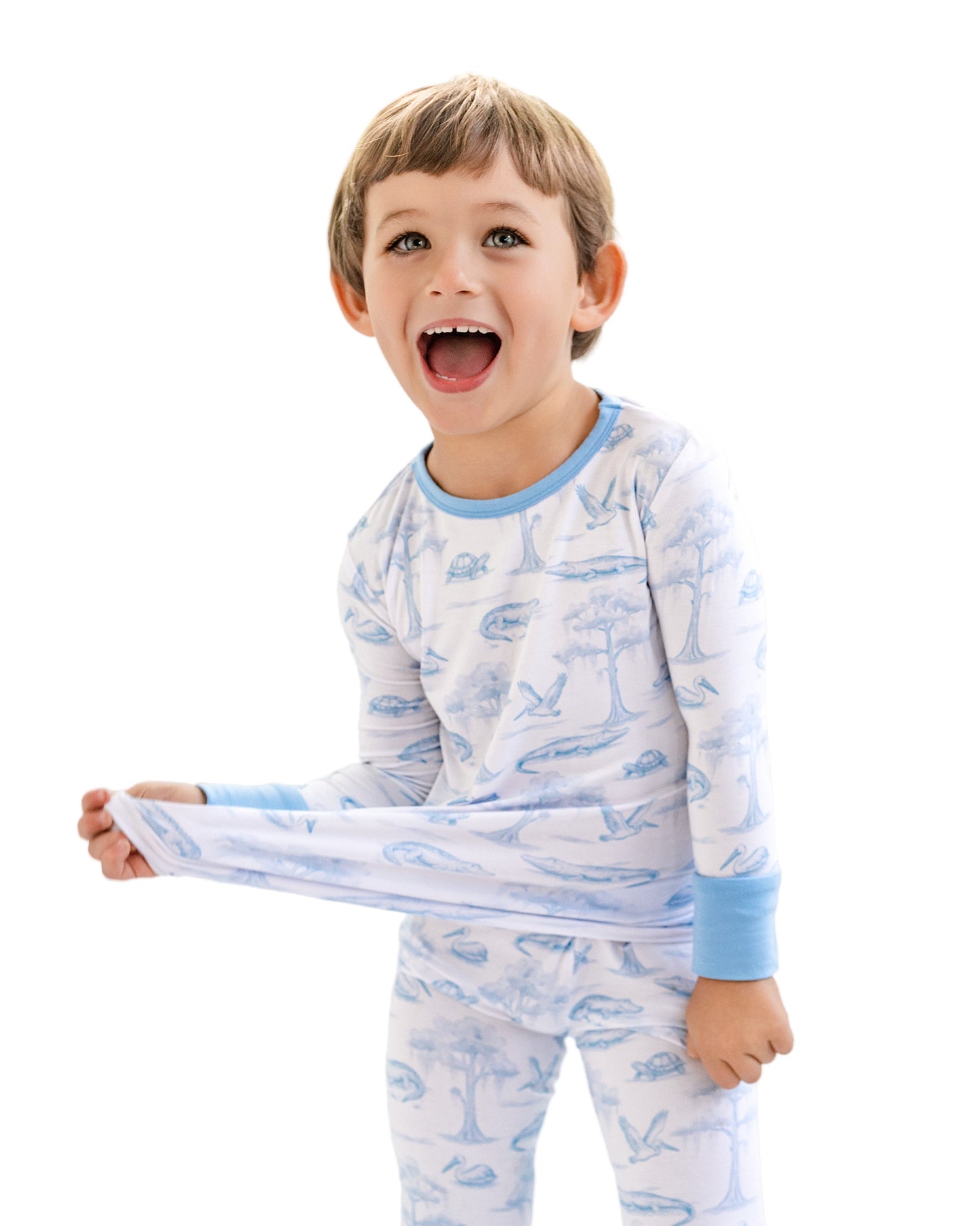 Blue Bayou Toile Two-Piece Long Set