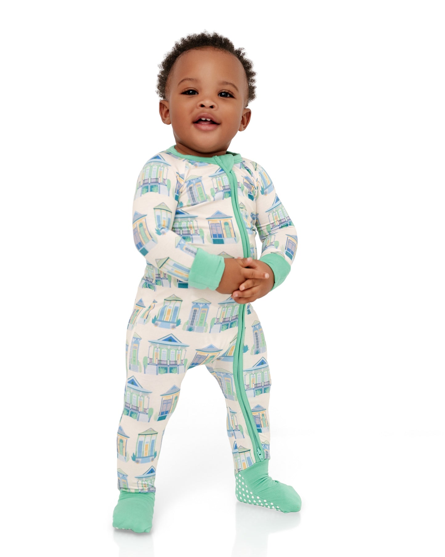 Home Sweet Nola Green Zip-Up