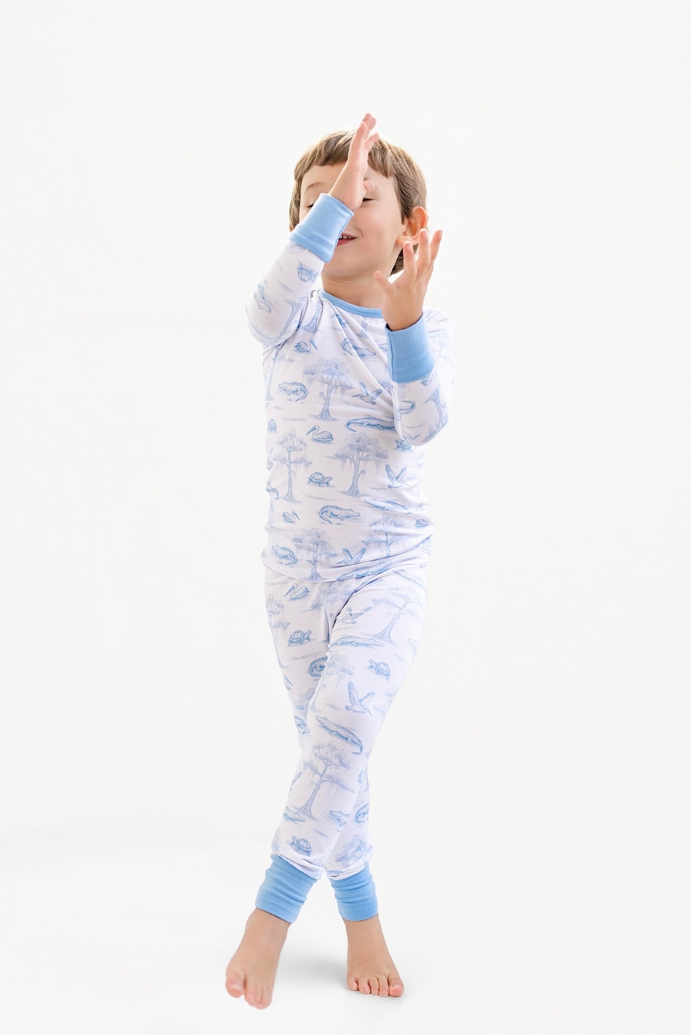 Blue Bayou Toile Two-Piece Long Set
