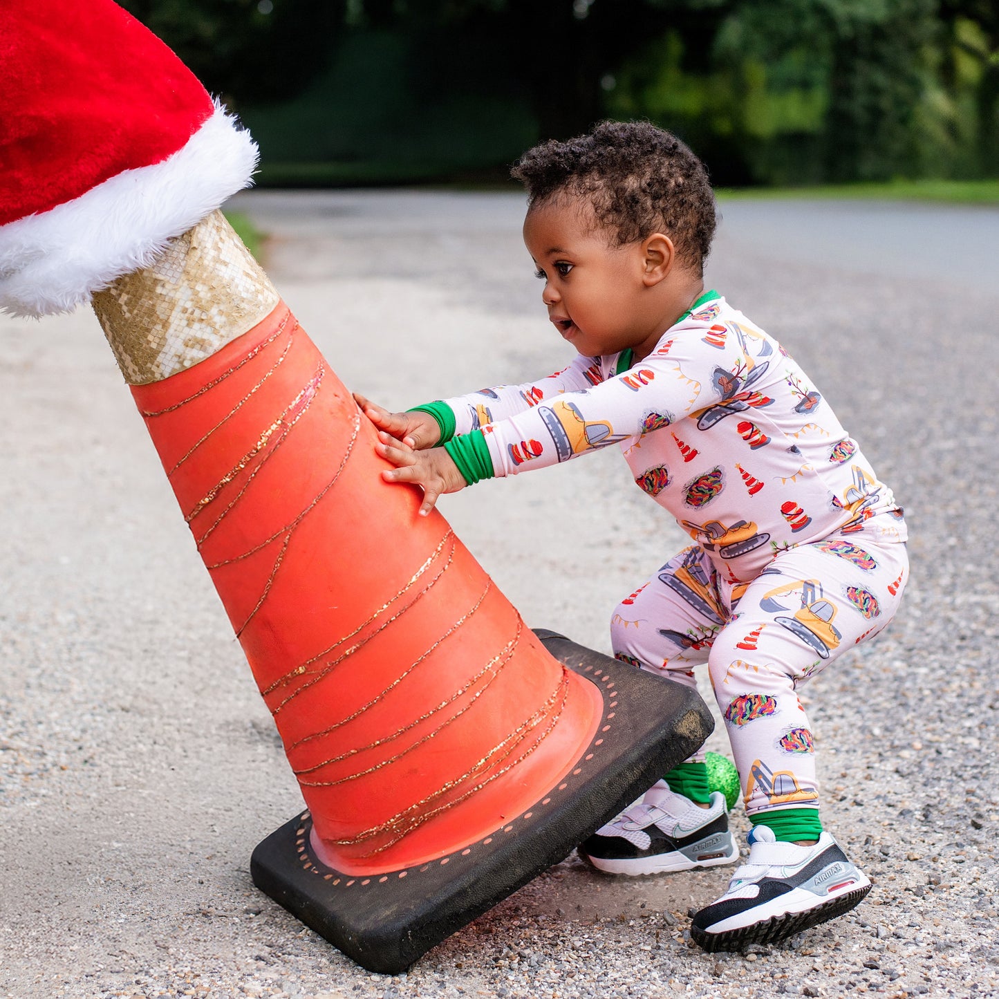 Pothole Christmas Bamboo Two-Piece Long Set