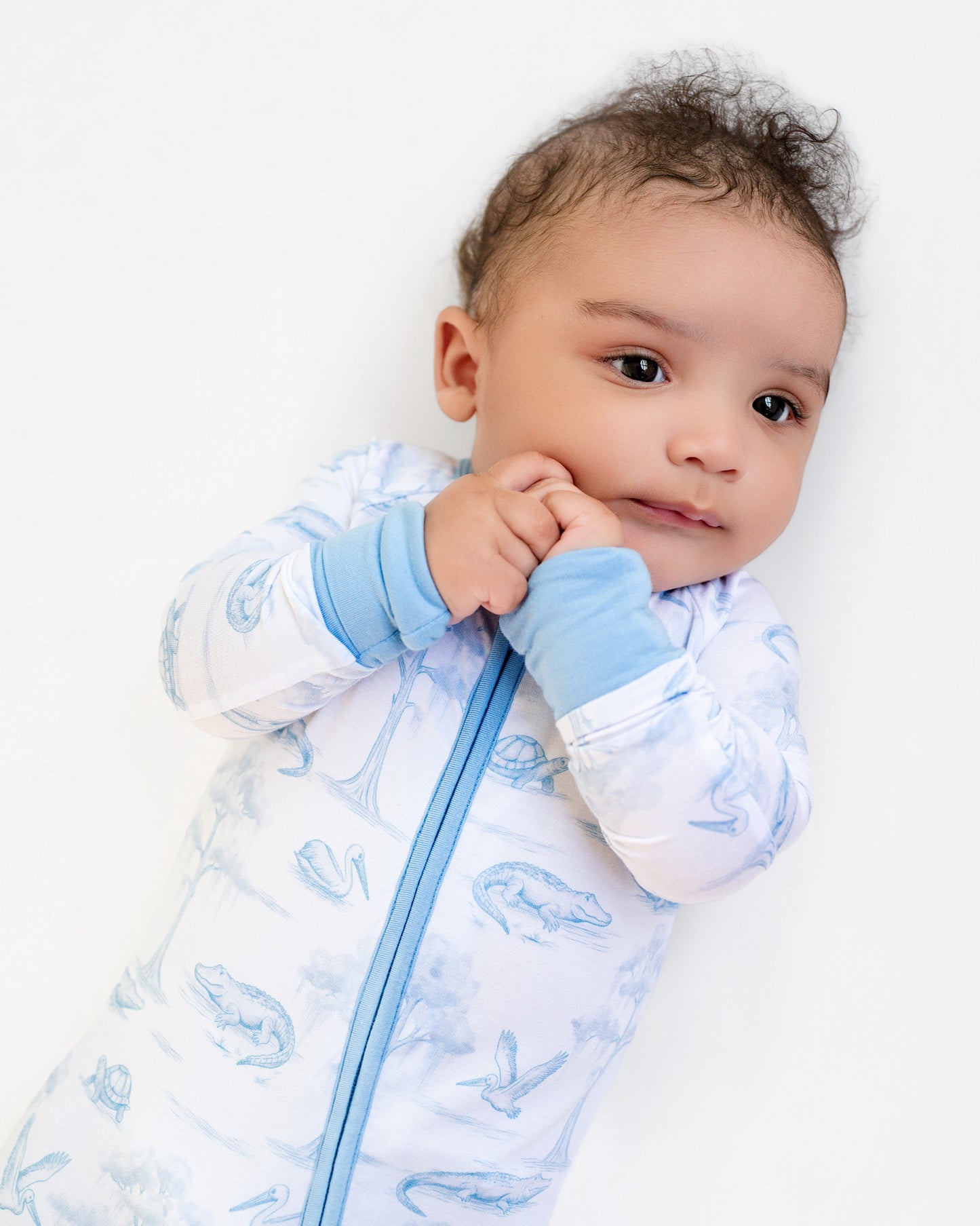 Blue Bayou Toile Zip-Up