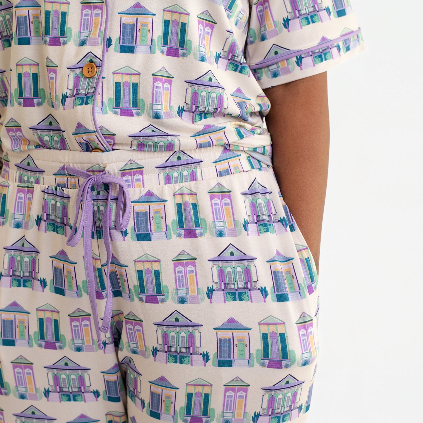 Home Sweet Nola Purple Women's Pajama Set