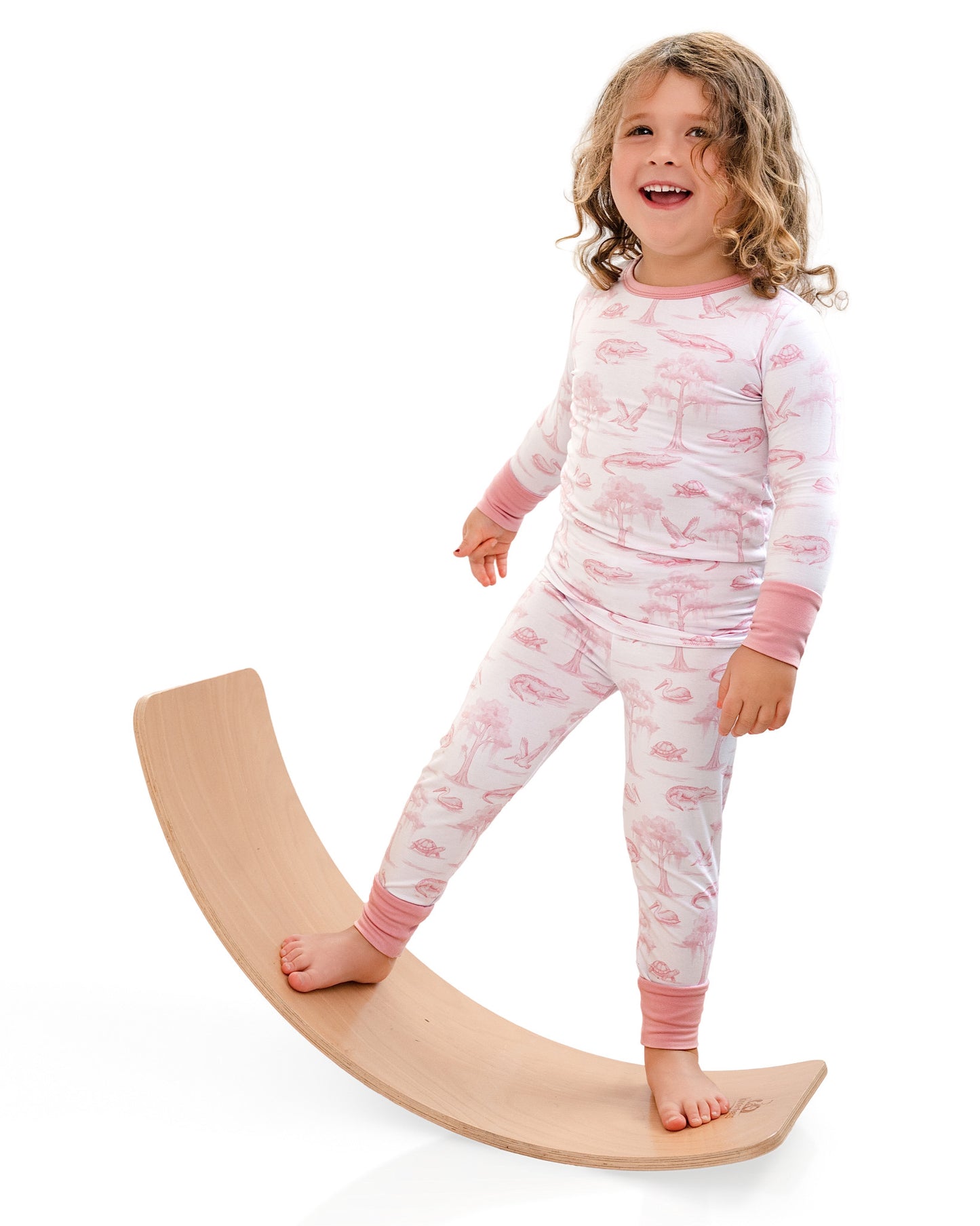 Pink Bayou Toile Two-Piece Long Set
