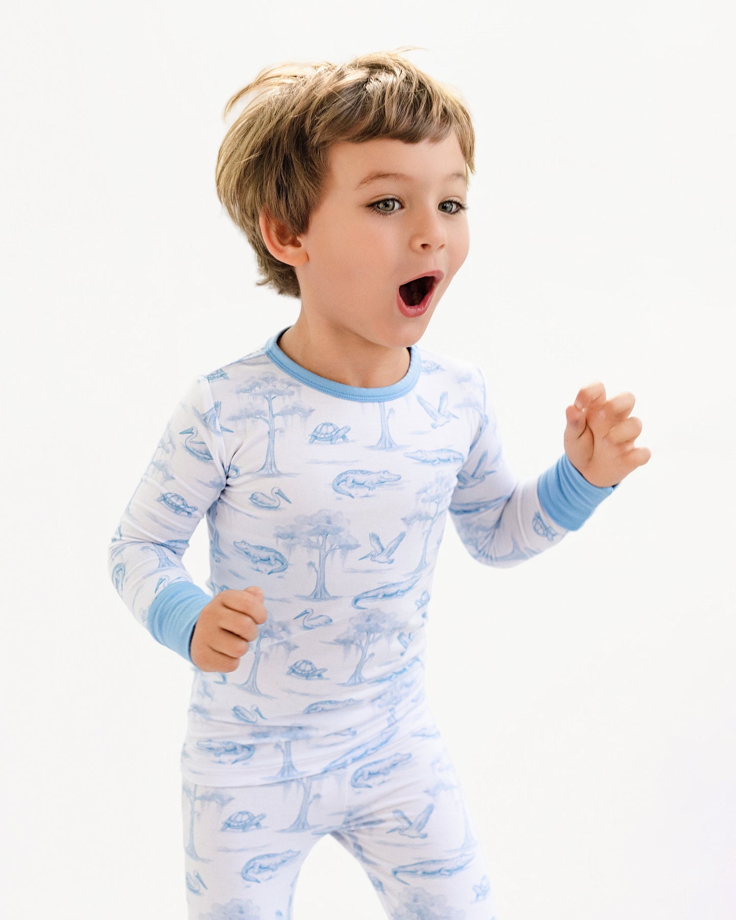 Blue Bayou Toile Two-Piece Long Set