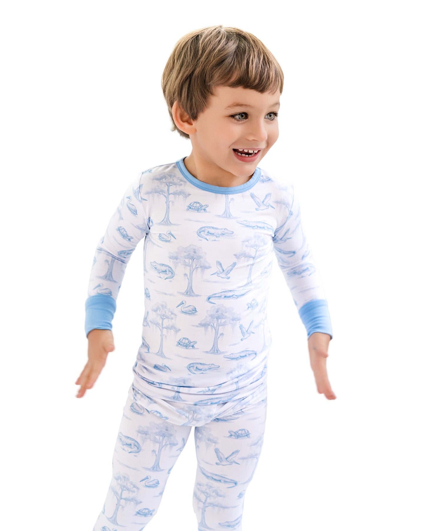 Blue Bayou Toile Two-Piece Long Set
