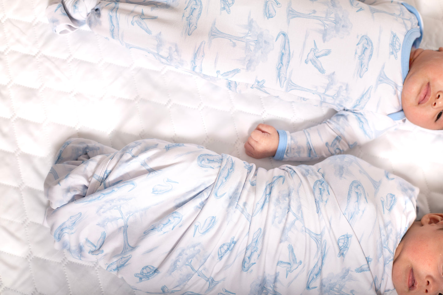 Blue Bayou Toile Swaddle