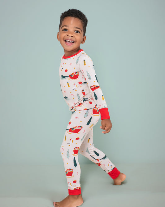Cajun Christmas Bamboo Two-Piece Long Set