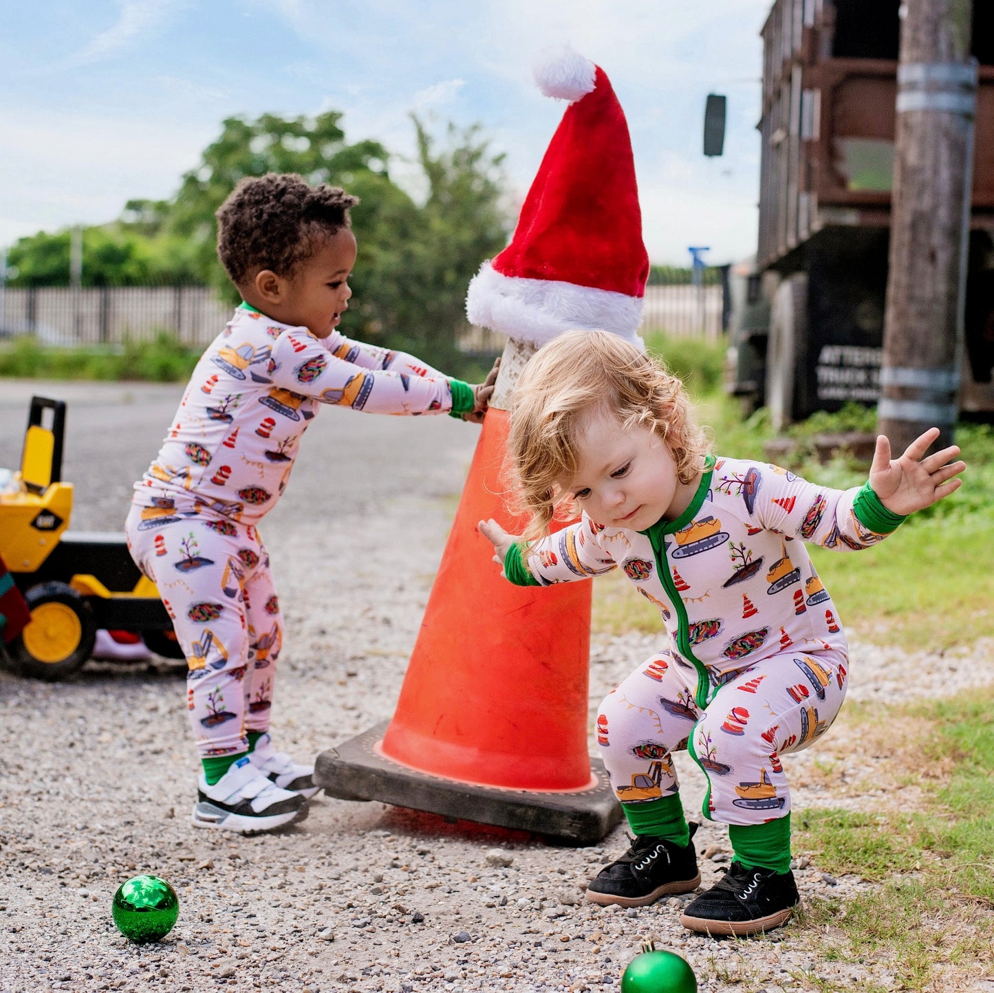 Pothole Christmas Bamboo Two-Piece Long Set