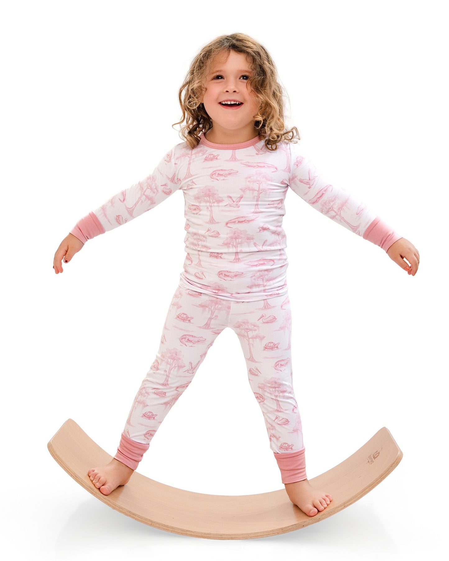 Pink Bayou Toile Two-Piece Long Set