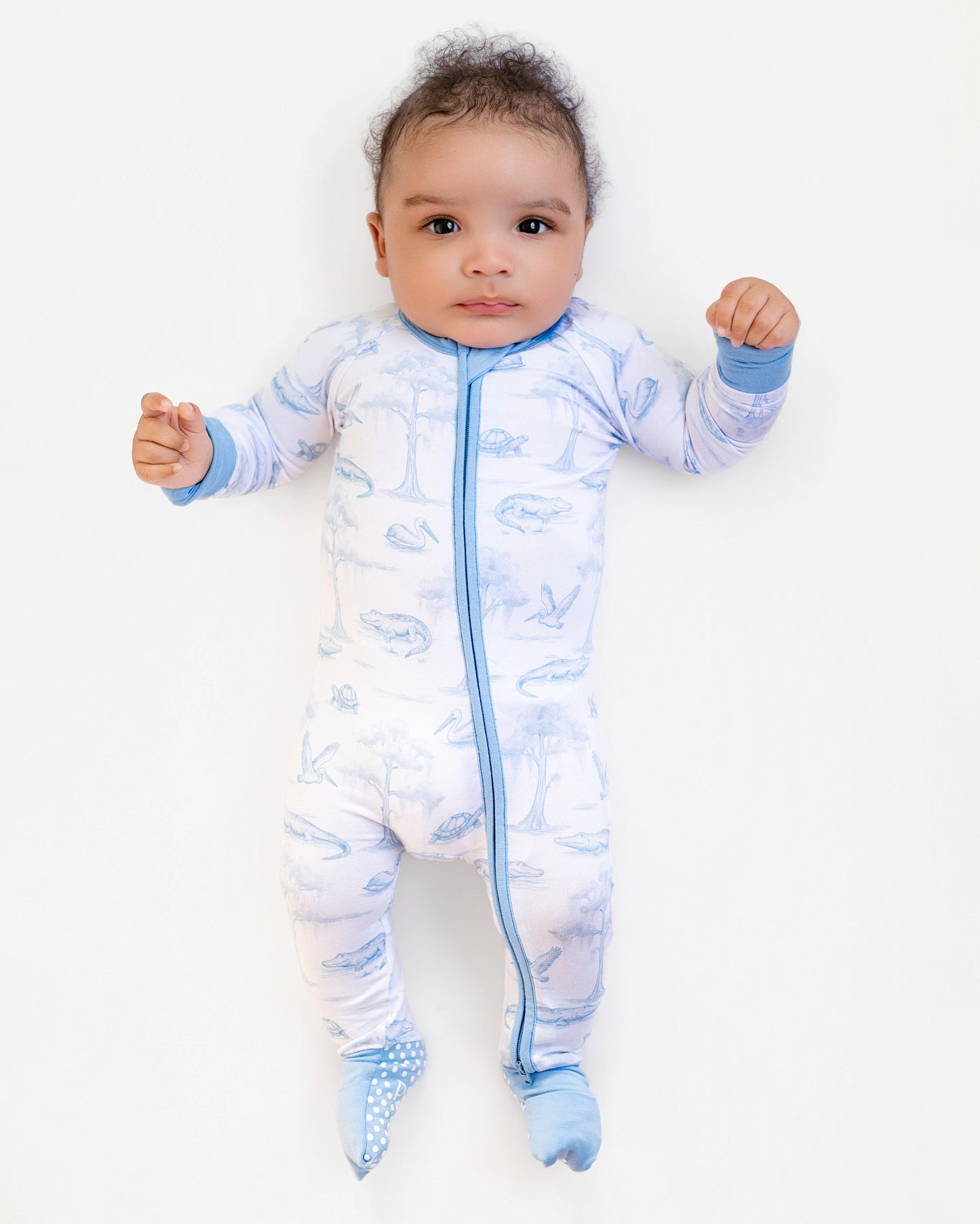 Blue Bayou Toile Zip-Up