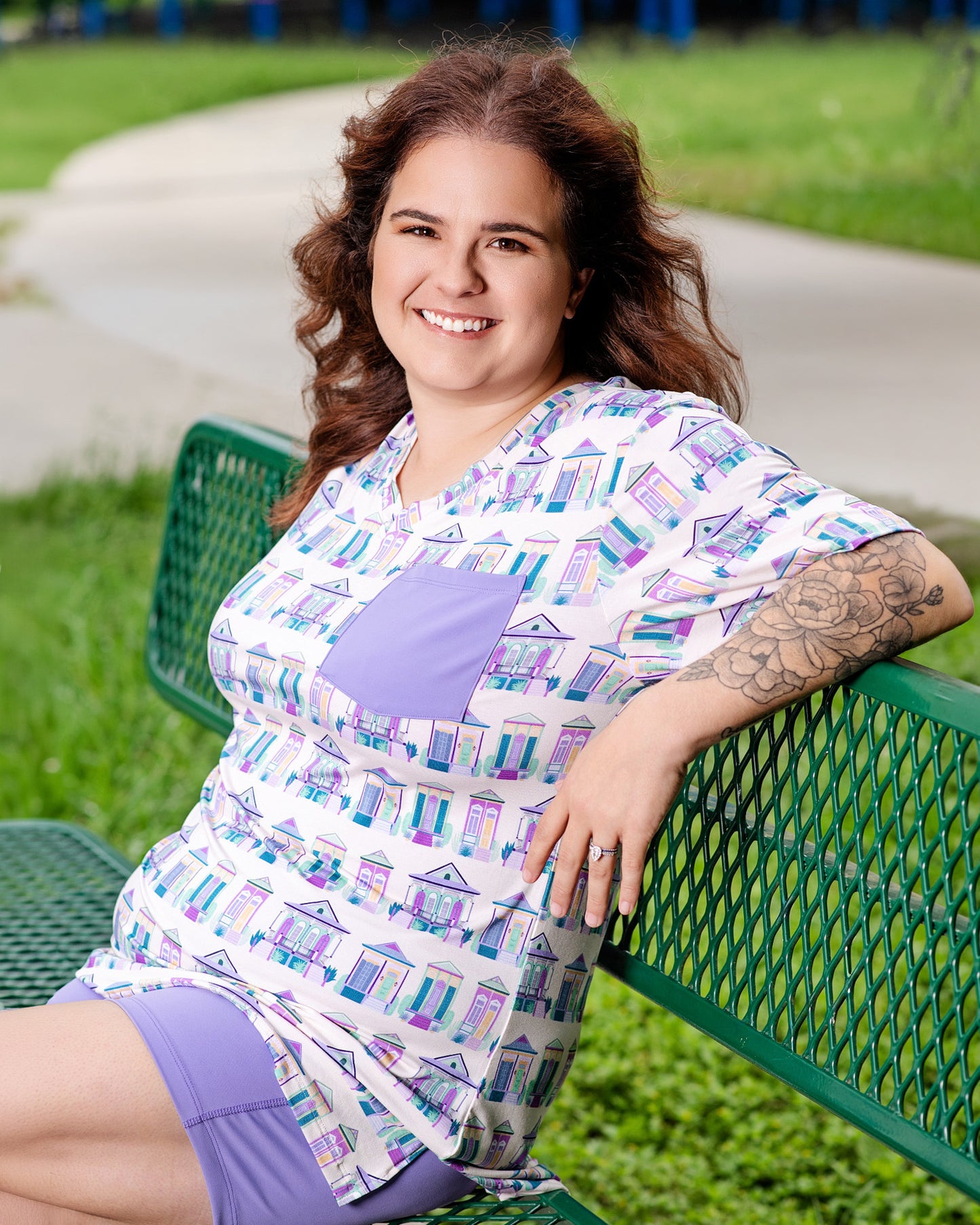 Home Sweet Nola Women's Short-Sleeve Biker Set