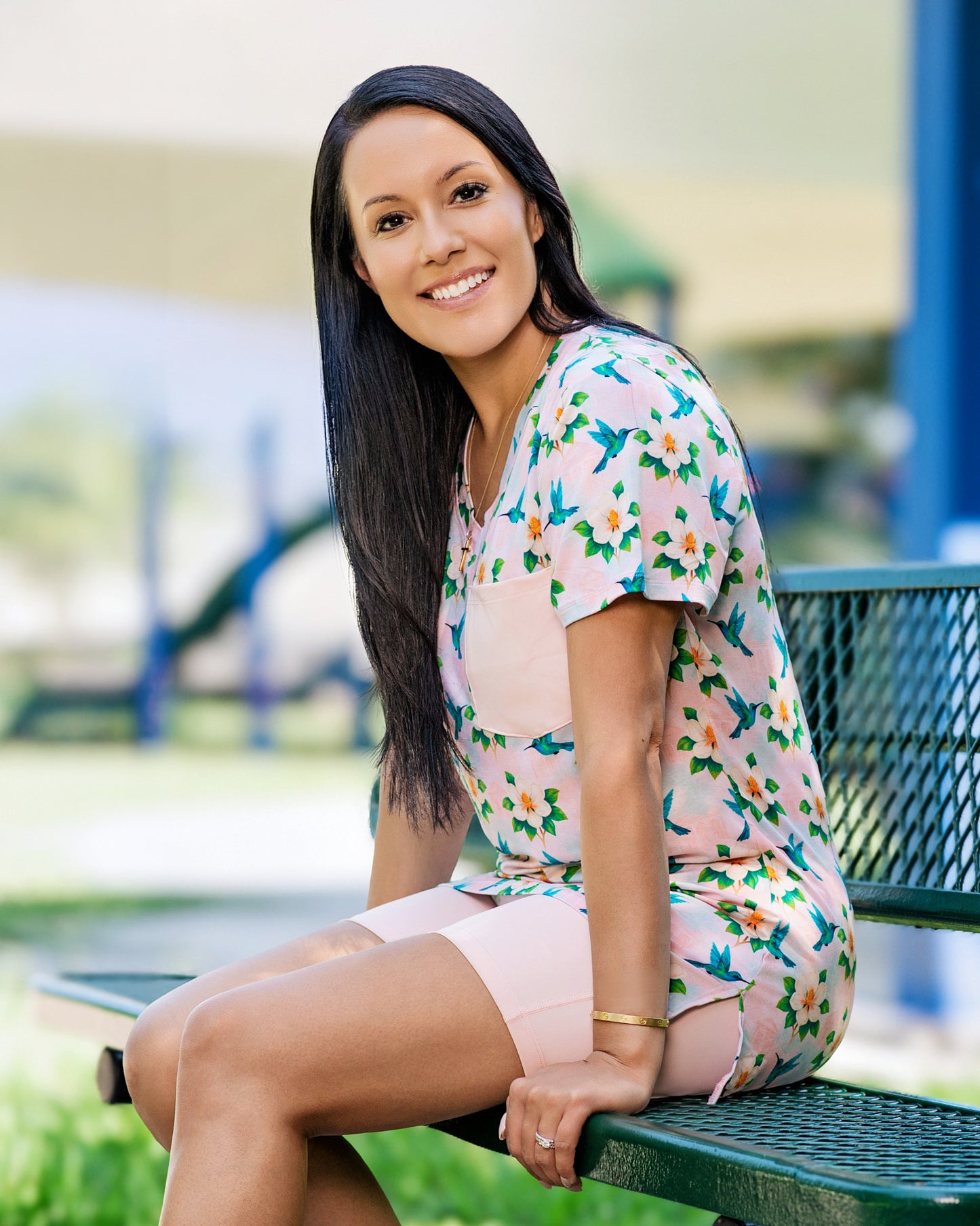 Garden District Women's Short-Sleeve Biker Set