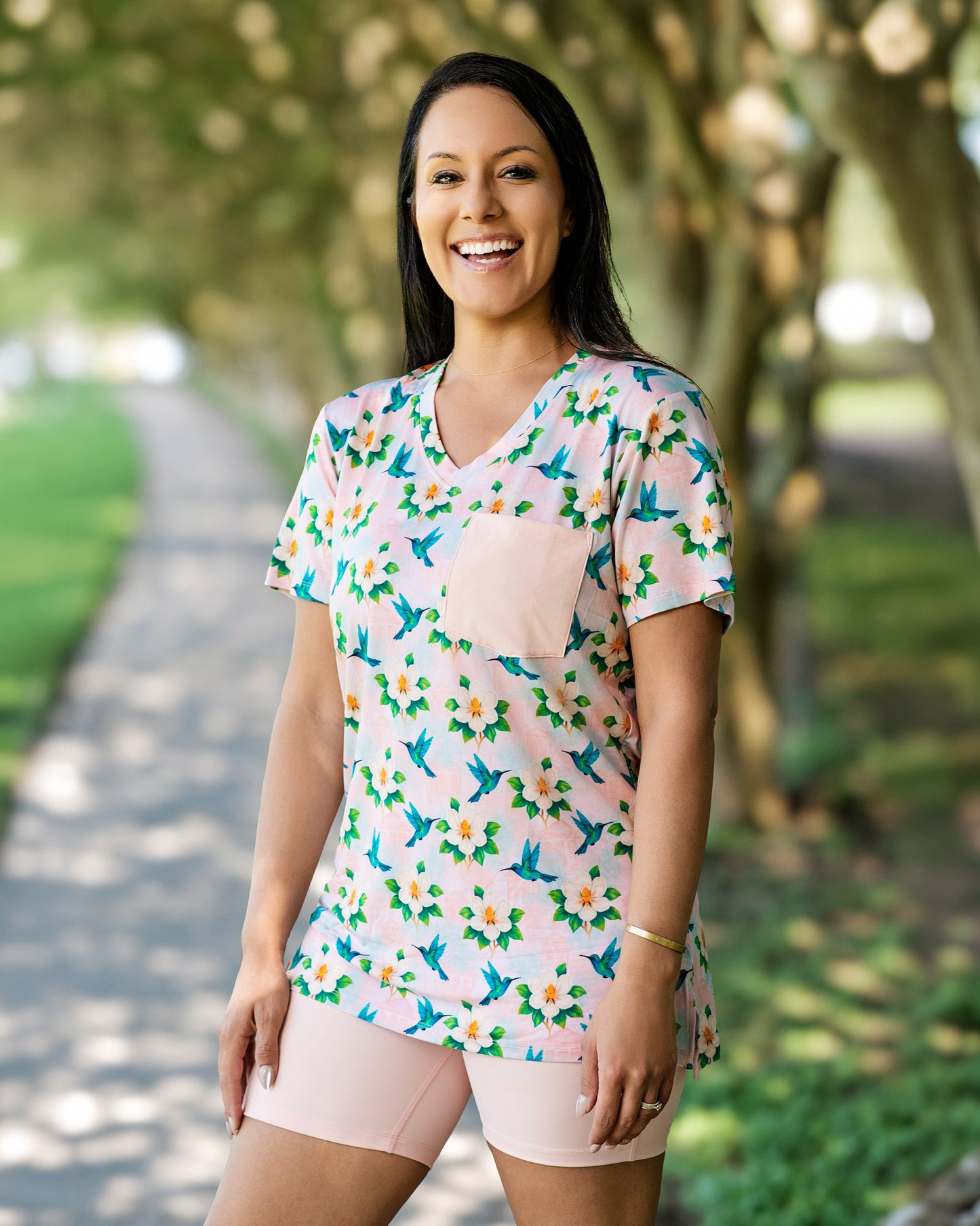Garden District Women's Short-Sleeve Biker Set