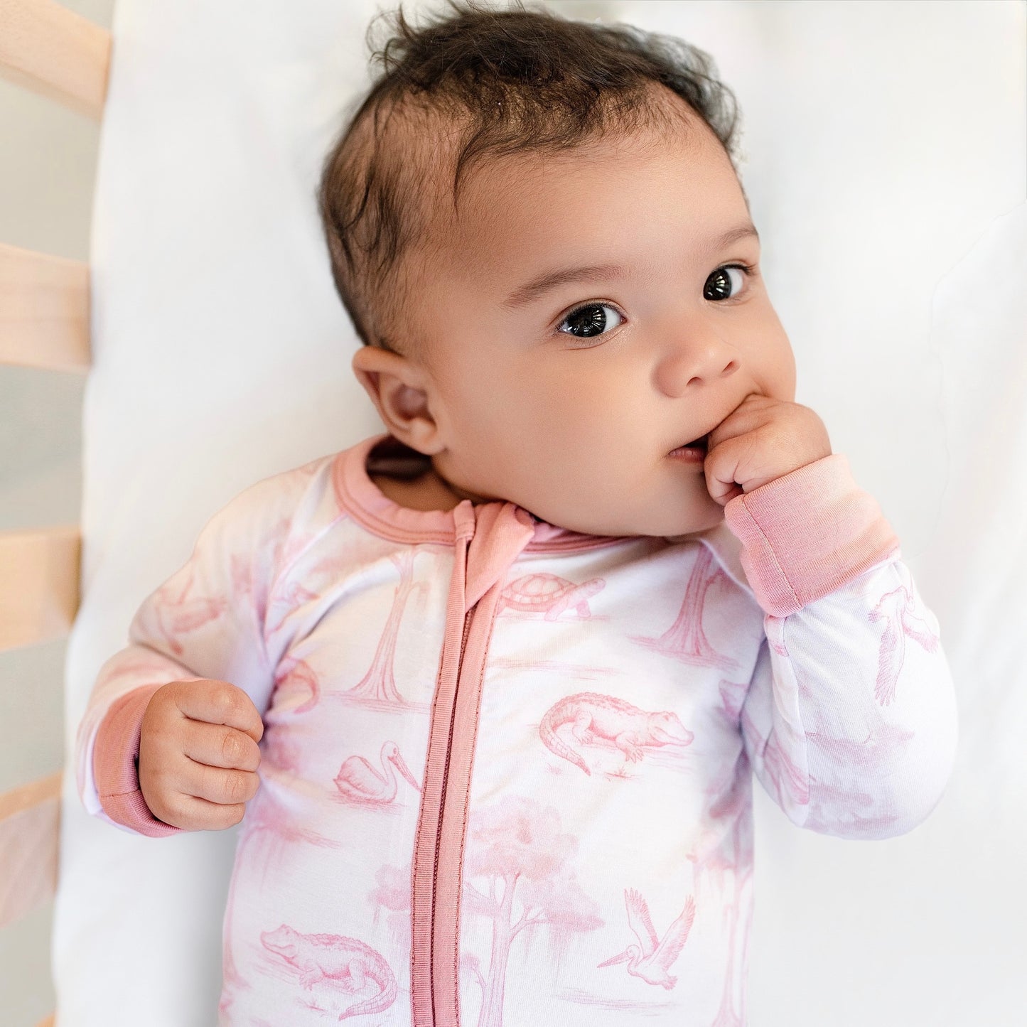 Pink Bayou Toile Zip-Up