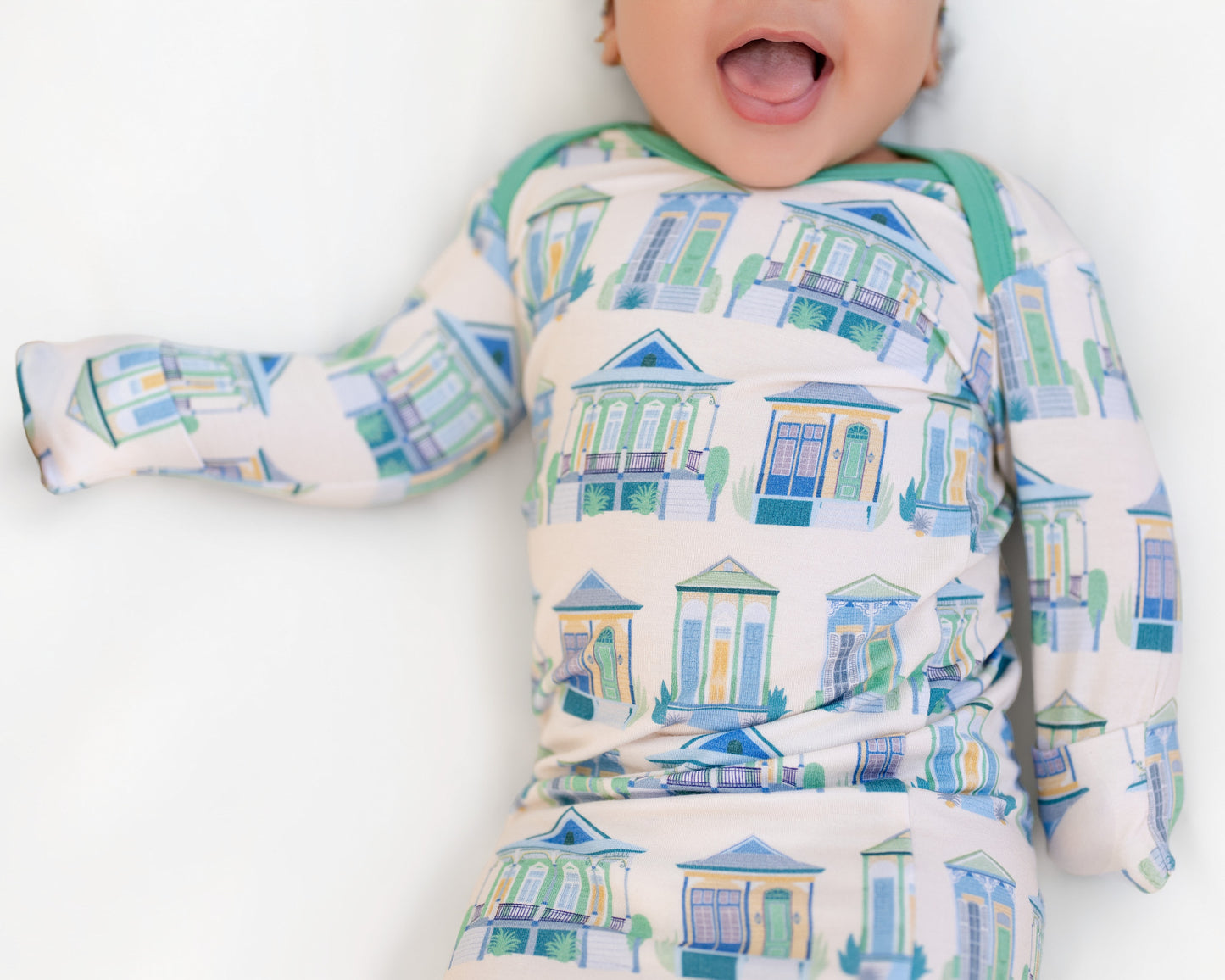 Home Sweet Nola Green Sleepy Gown & Beanie Hat