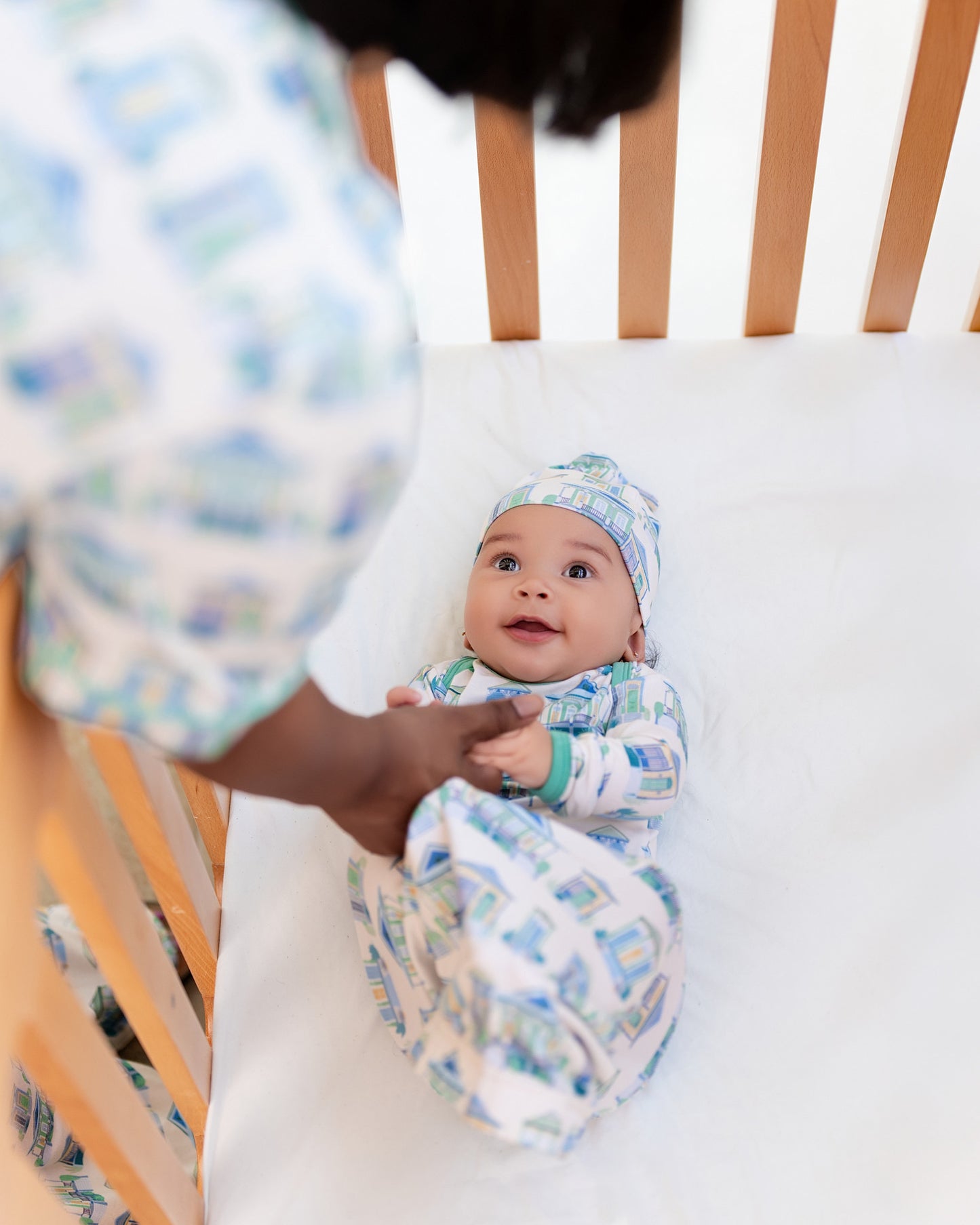 Home Sweet Nola Green Sleepy Gown & Beanie Hat