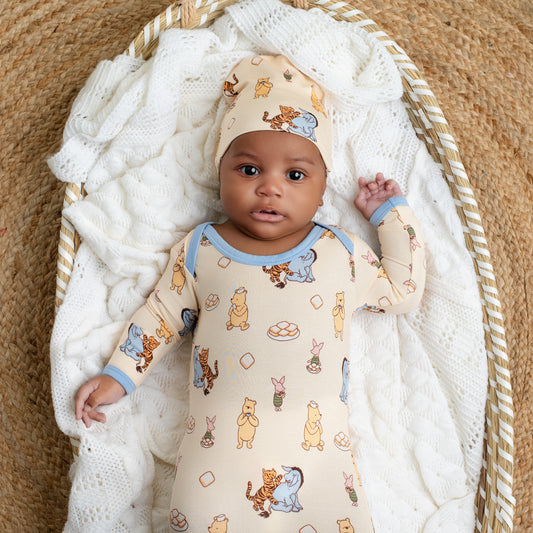 Pooh's Beignet Adventure Sleepy Gown (Premie)