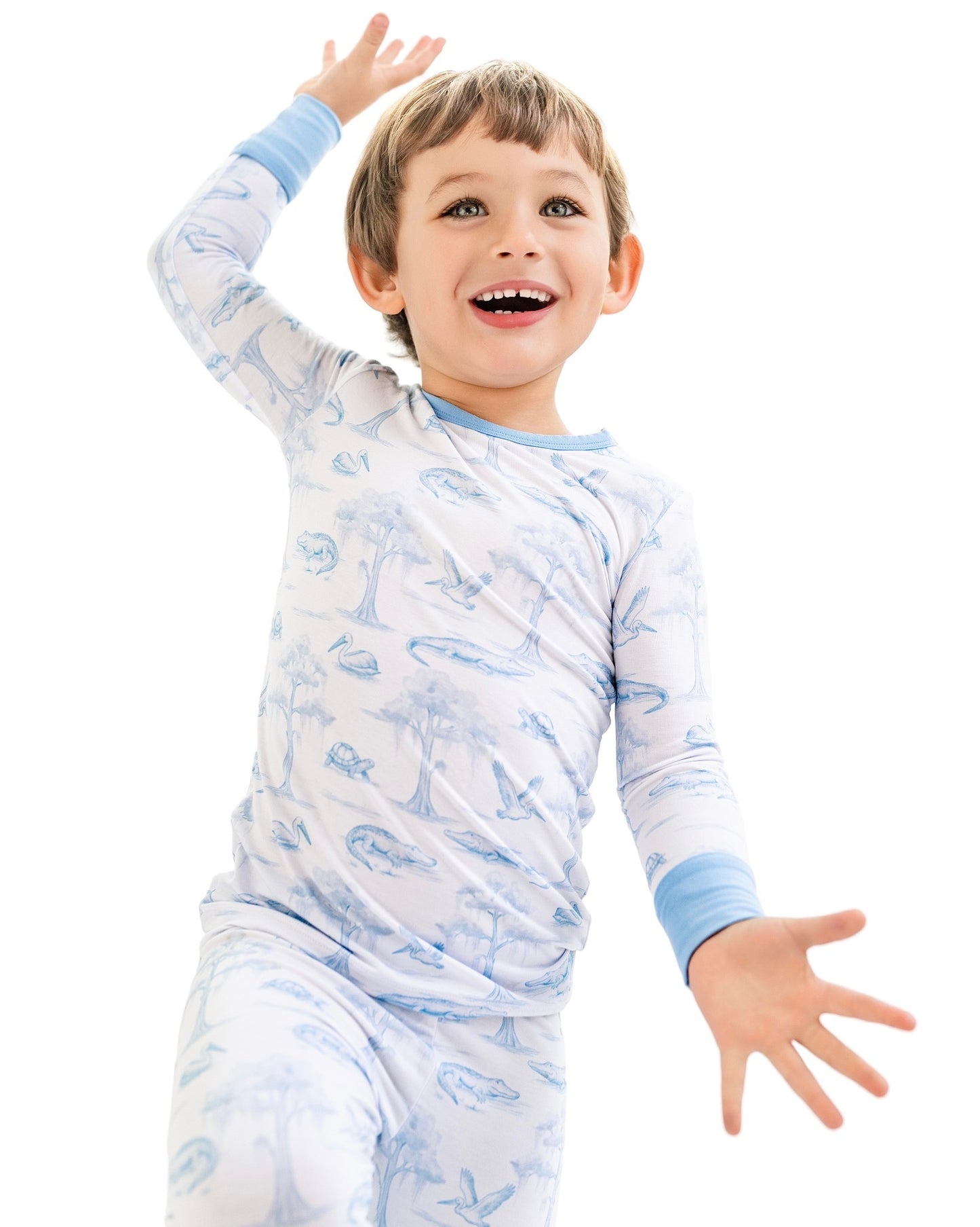 Blue Bayou Toile Two-Piece Long Set