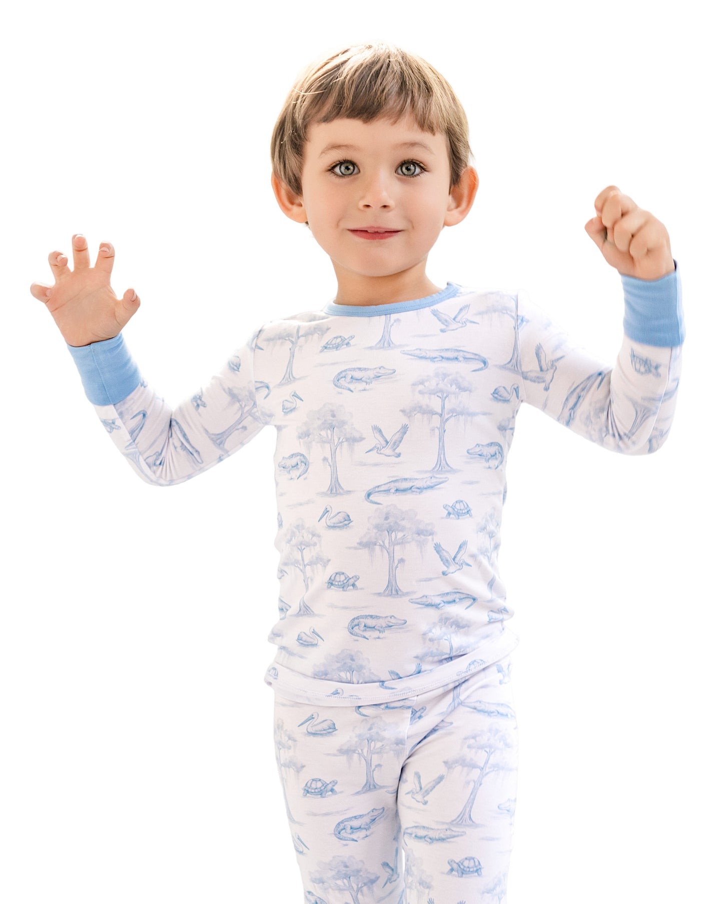 Blue Bayou Toile Two-Piece Long Set