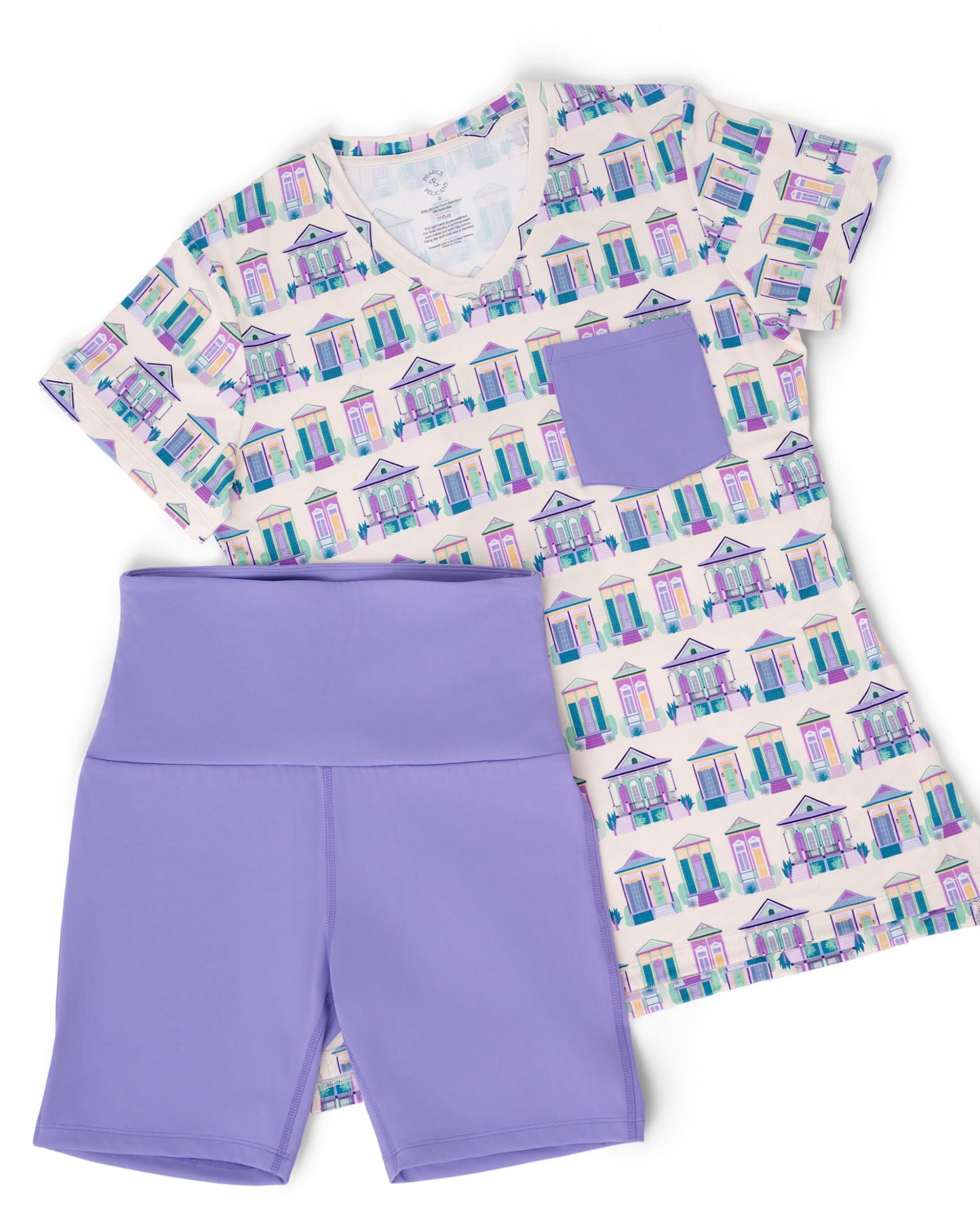 Home Sweet Nola Women's Short-Sleeve Biker Set