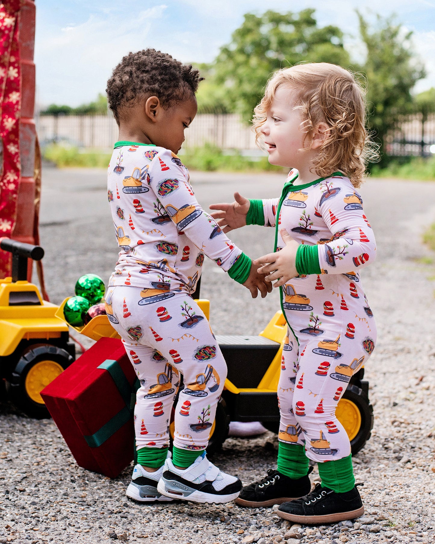 Pothole Christmas Bamboo Two-Piece Long Set