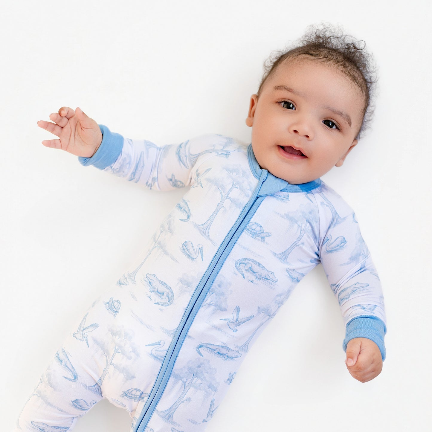 Blue Bayou Toile Zip-Up