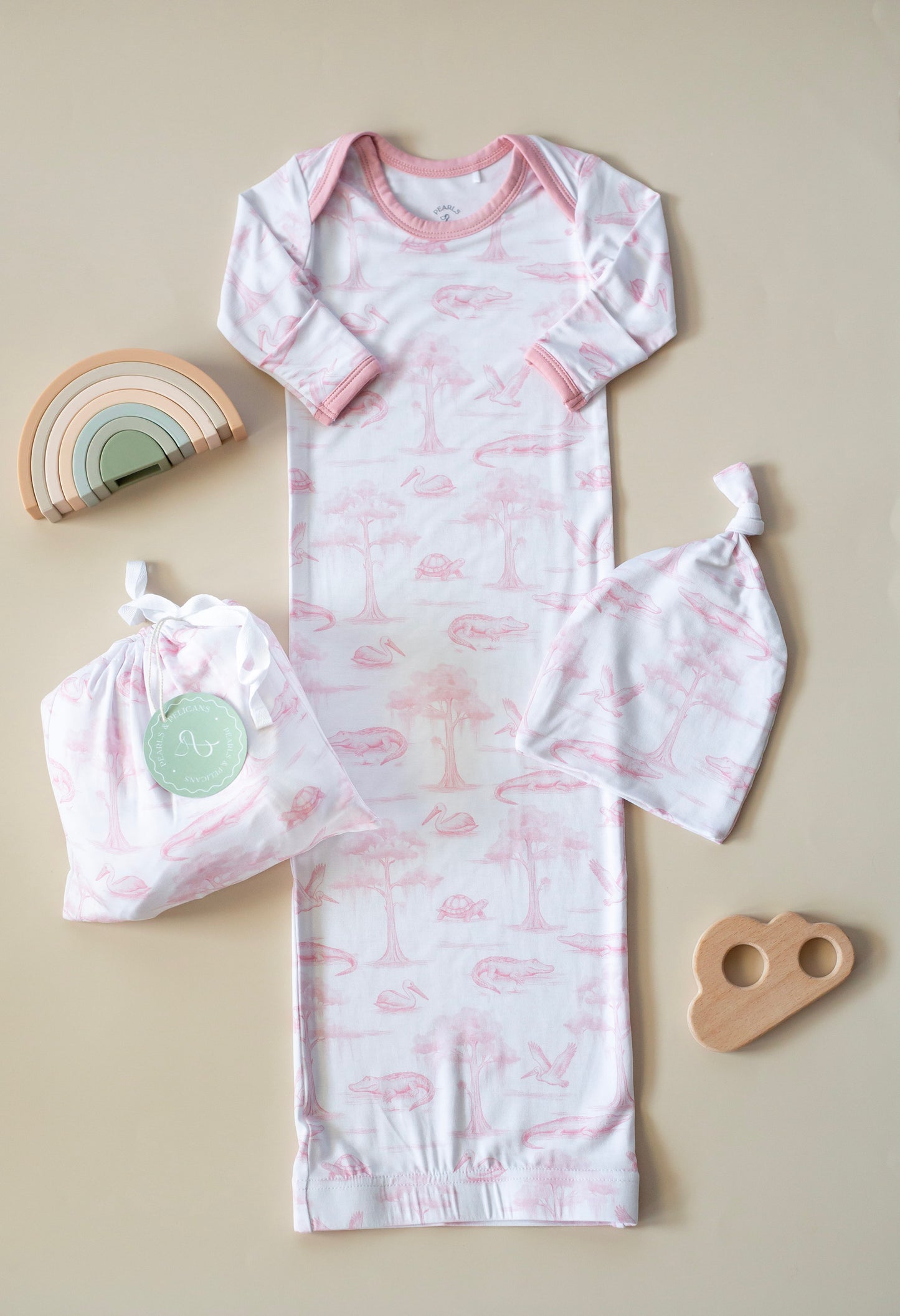 Pink Bayou Toile Swaddle