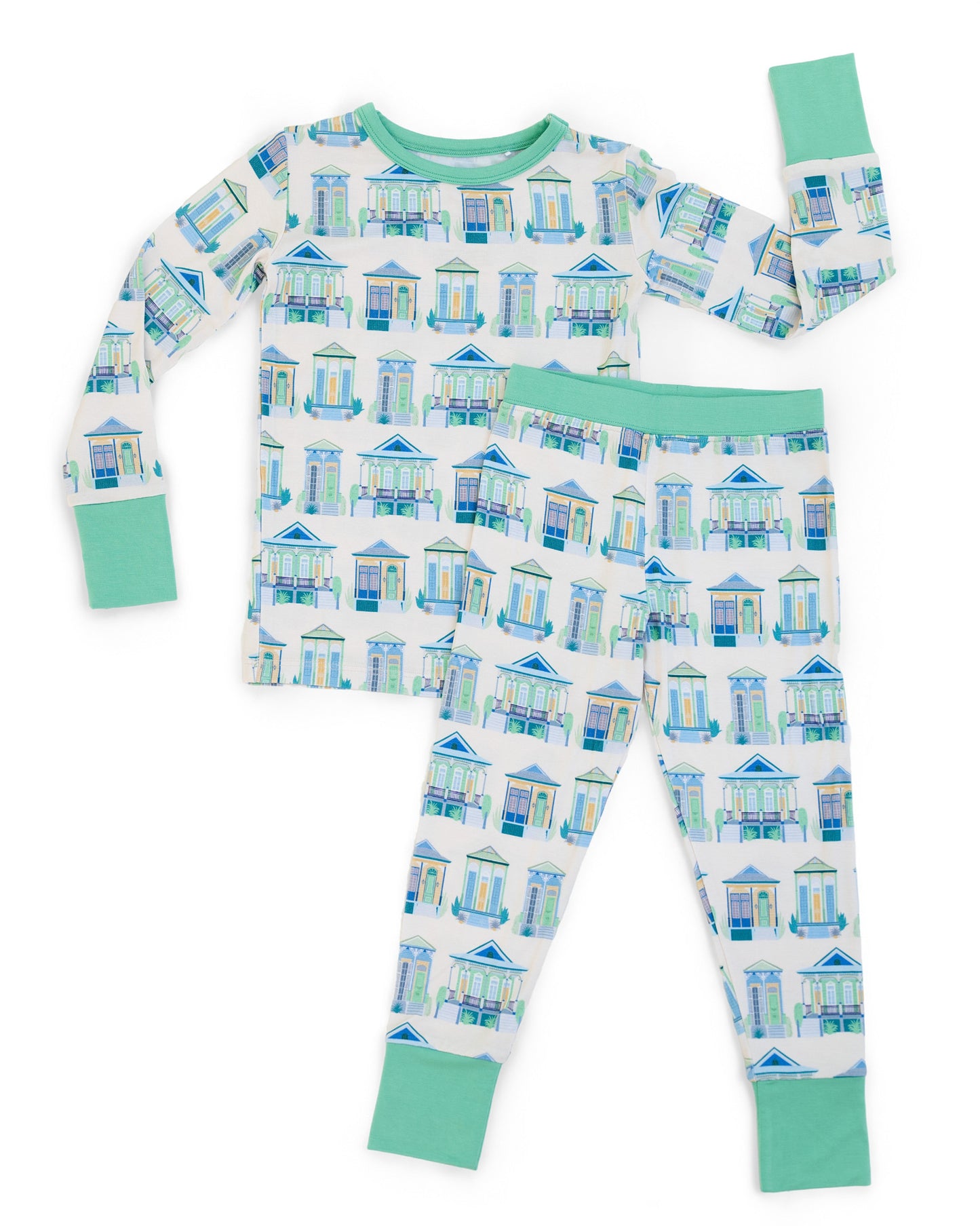 Home Sweet Nola Green Two-Piece Long Set