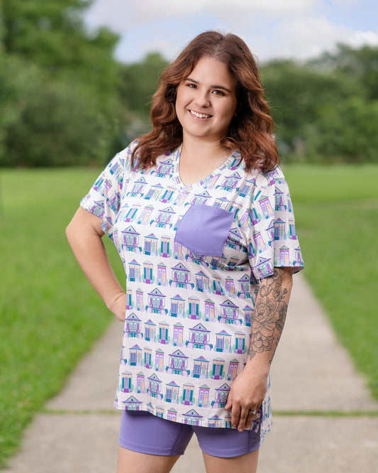 Home Sweet Nola Women's Short-Sleeve Biker Set