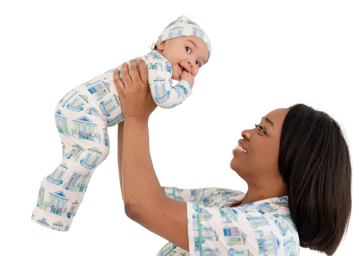 Home Sweet Nola Green Sleepy Gown & Beanie Hat