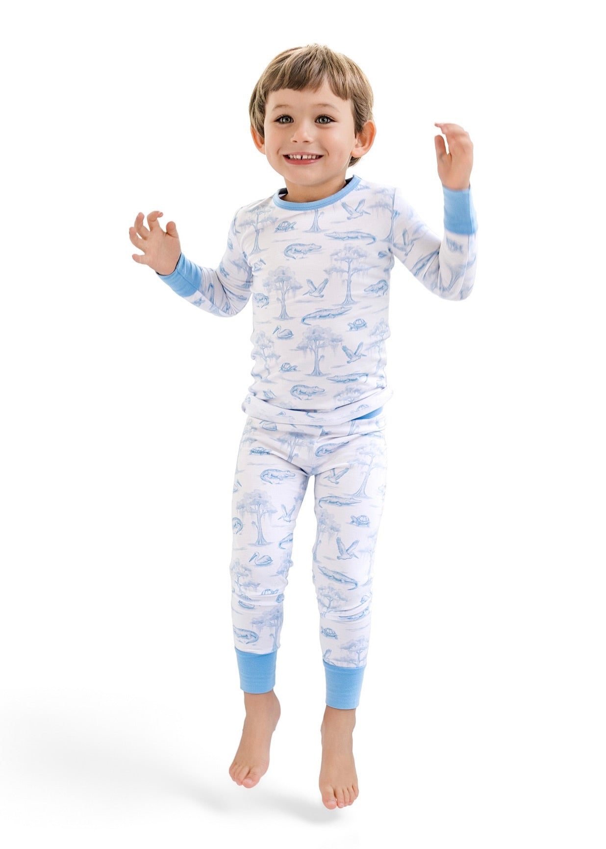 Blue Bayou Toile Two-Piece Long Set